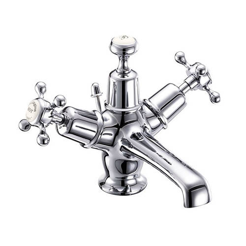 Larger image of Burlington Claremont Basin Tap With Pop Up Waste (Chrome & Medici).