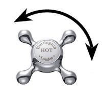 Example image of Burlington Claremont Basin Tap With Pop Up Waste (Chrome & Medici).