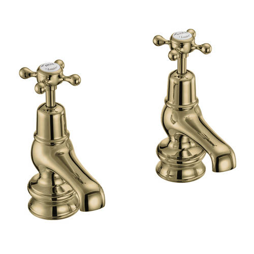 Larger image of Burlington Claremont Basin Taps 3" (QT, Gold & White).