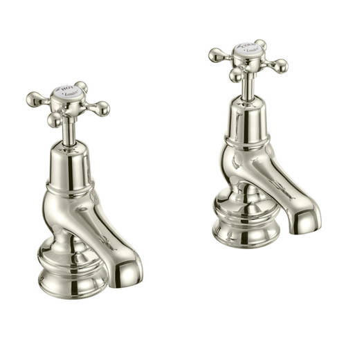 Larger image of Burlington Claremont Basin Taps 3" (QT, Nickel & White).