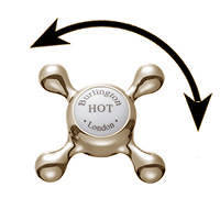 Example image of Burlington Claremont Wall Mounted BSM Tap With Kit (Gold & White).