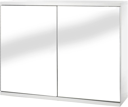 Larger image of Croydex Cabinets Mirror Bathroom Cabinet With 2 Doors. 600x450x140mm.