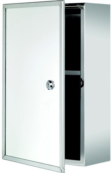Larger image of Croydex Cabinets Trent Lockable Mirror Medicine Cabinet. 250x400x130mm.