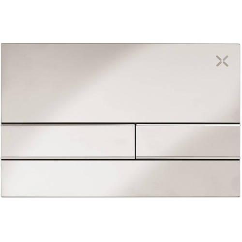 Larger image of Crosswater Arena Flush Plate With Dual Buttons (Chrome).