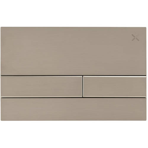 Larger image of Crosswater Arena Flush Plate With Dual Buttons (Brushed Stainless Steel).