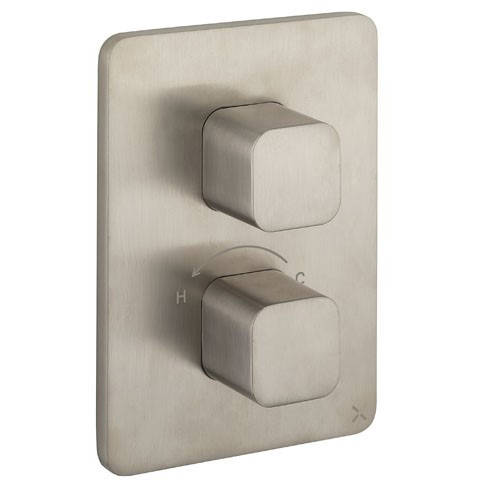 Larger image of Crosswater Glide II Crossbox 3 Outlet Shower Valve (Stainless Steel).