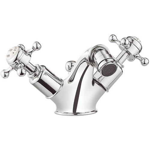 Larger image of Crosswater Belgravia Bidet Mixer Tap With Waste (Crosshead, Chrome).
