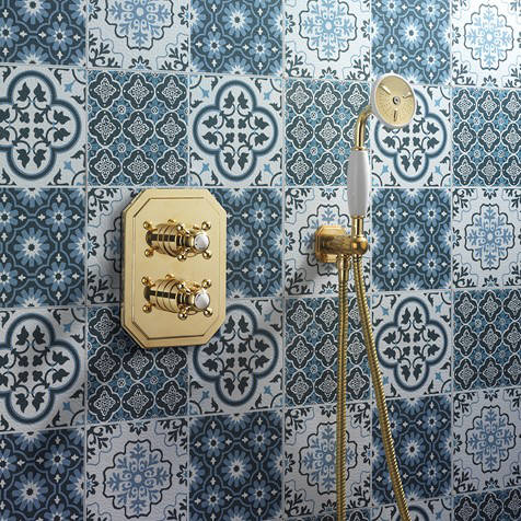 Example image of Crosswater Belgravia Crossbox 1 Outlet Shower Valve (Unlacquered Brass).