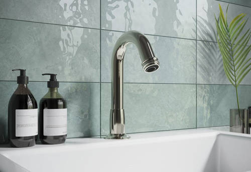 Example image of Crosswater Belgravia 2 x Sensor Deck Mounted Basin Taps (Nickel).