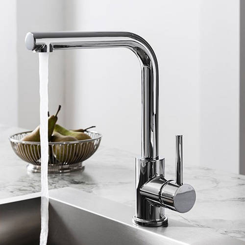 Example image of Crosswater Kitchen Taps Design Side Lever Kitchen Tap (Chrome).