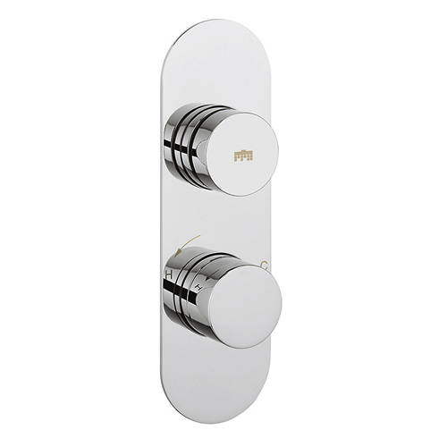 Larger image of Crosswater Dial Central Push Button Thermostatic Shower Valve (1 Outlet).