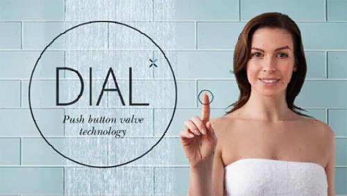 Example image of Crosswater Dial Central Push Button Thermostatic Shower Valve (1 Outlet).