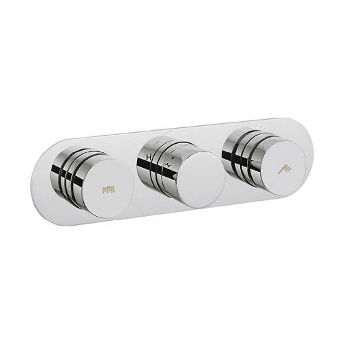 Larger image of Crosswater Dial Central Push Button Thermostatic Shower Valve (2 Outlets).
