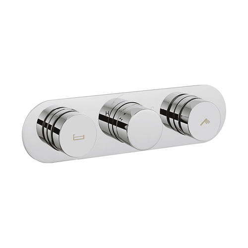Larger image of Crosswater Dial Central Thermostatic Shower & Bath Valve (2 Outlets).