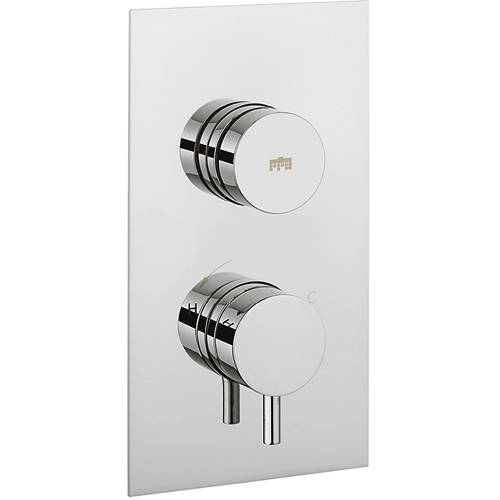 Larger image of Crosswater Dial Kai Push Button Thermostatic Shower Valve (1 Outlet).