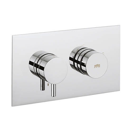 Larger image of Crosswater Dial Kai Push Button Thermostatic Shower Valve (1 Outlet).