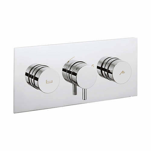 Larger image of Crosswater Dial Kai Thermostatic Shower & Bath Valve (2 Outlets).