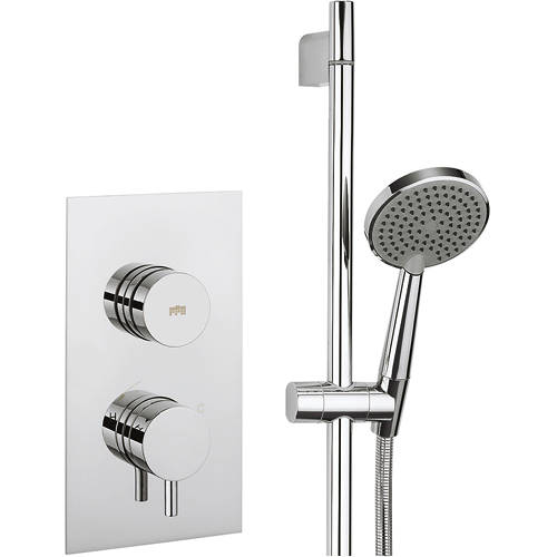 Larger image of Crosswater Dial Kai Thermostatic Shower Valve & Slide Rail Kit (1 Outlet).