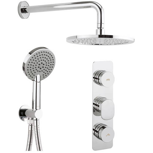 Larger image of Crosswater Pier Push Button Thermostatic Shower Pack (2 Outlets).