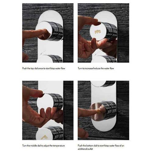 Example image of Crosswater Pier Push Button Thermostatic Shower Pack (2 Outlets).