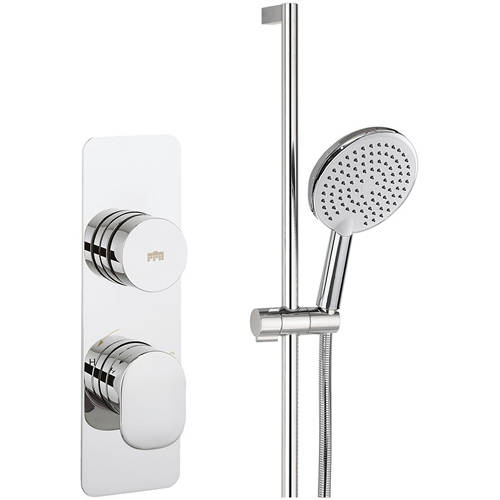 Larger image of Crosswater Pier Thermostatic Shower Valve With Slide Rail Kit (1 Outlet).