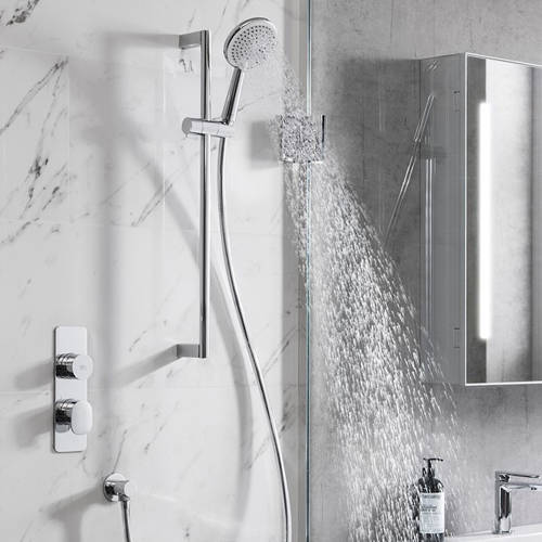 Example image of Crosswater Pier Thermostatic Shower Valve With Slide Rail Kit (1 Outlet).