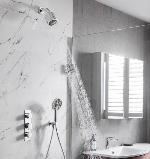 Example image of Crosswater Pier Push Button Thermostatic Shower Pack (2 Outlets).