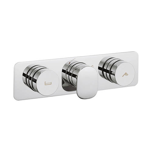 Example image of Crosswater Dial Pier Thermostatic Shower & Bath Valve (2 Outlets).