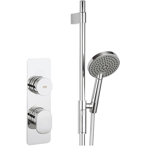 Larger image of Crosswater Pier Thermostatic Shower Valve With Slide Rail Kit (1 Outlet).