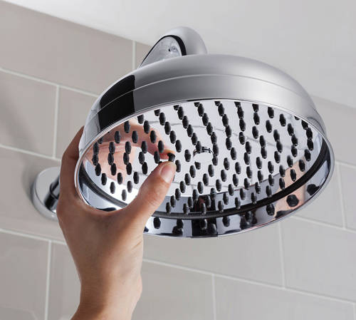 Example image of Crosswater Belgravia Round Shower Head & Arm 200mm (Chrome).