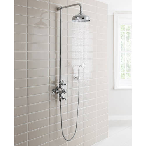 Example image of Crosswater Belgravia Thermostatic 2 Outlet Shower Kit (Nickel).