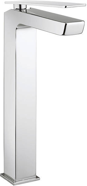 Larger image of Crosswater KH Zero 3 Tall Basin Mixer Tap With Lever Handle (Chrome).