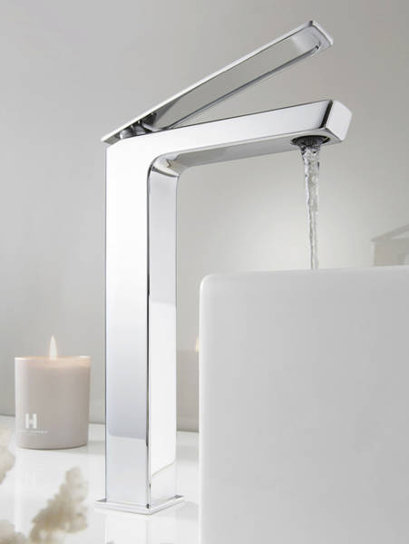 Example image of Crosswater KH Zero 3 Tall Basin Mixer Tap With Lever Handle (Chrome).