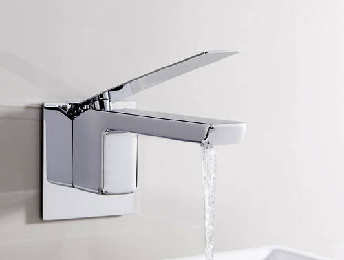Example image of Crosswater KH Zero 3 Wall Mounted Basin Mixer Tap With Lever Handle.