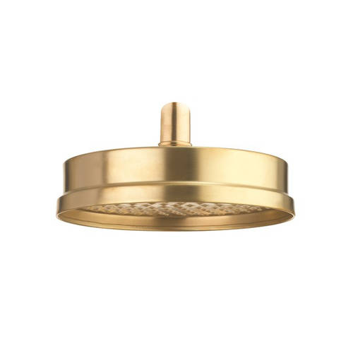 Larger image of Crosswater Industrial Shower Head 8" (Unlacquered Brass).
