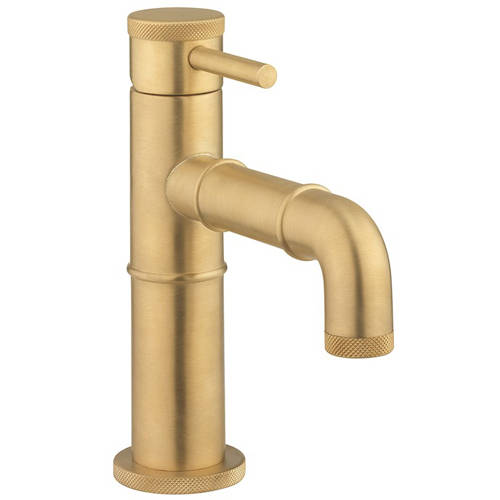 Larger image of Crosswater Industrial Basin Mixer Tap (Unlac Brushed Brass).