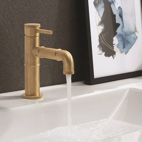 Example image of Crosswater Industrial Basin Mixer Tap (Unlac Brushed Brass).