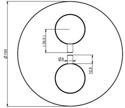Technical image of Crosswater Industrial Crossbox 1 Outlet Shower Valve (Unlac Br Brass).