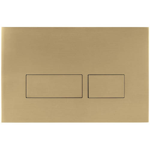 Larger image of Crosswater MPRO Flush Plate With Dual Buttons (Brushed Brass).