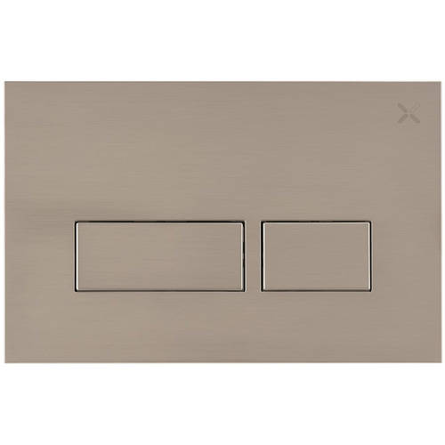Larger image of Crosswater MPRO Flush Plate With Dual Buttons (Brushed Stainless Steel).