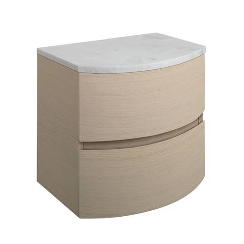 Larger image of Crosswater Svelte Vanity Unit With Marble Worktop (600mm, Castilla Oak).
