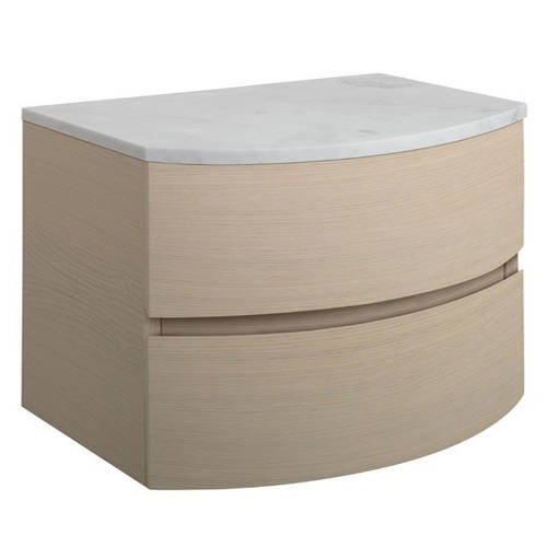 Larger image of Crosswater Svelte Vanity Unit With Marble Worktop (800mm, Castilla Oak).
