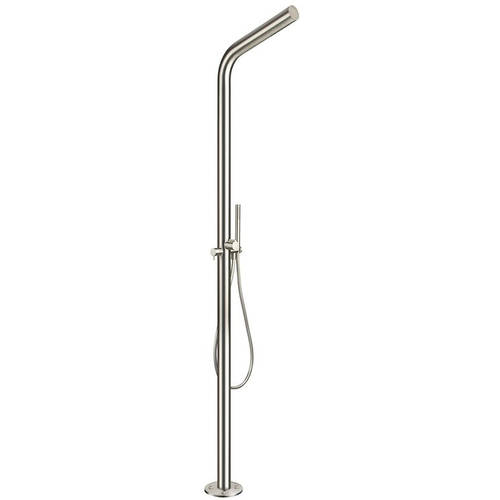 Larger image of Crosswater Ixora Floor Standing Outdoor Shower With Valve & Diverter (316 stainless Steel).