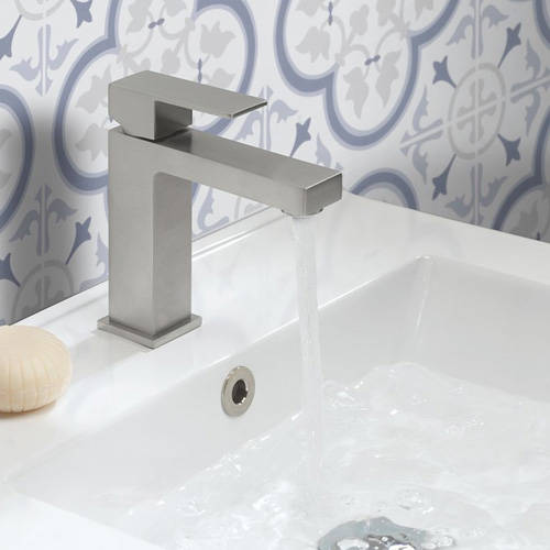 Example image of Crosswater Verge Basin Mixer Tap (Brushed Stainless Steel Effect).