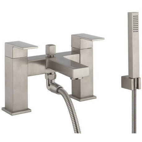 Larger image of Crosswater Verge Bath Shower Mixer Tap & Kit (Brushed Stainless Steel).