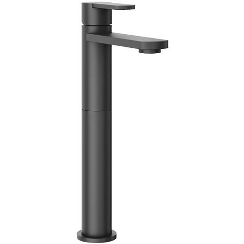 Larger image of Crosswater Wisp Tall Basin Mixer Tap (Matt Black).