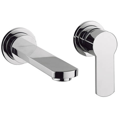 Larger image of Crosswater Wisp Wall Mounted Basin Mixer Tap (Chrome).