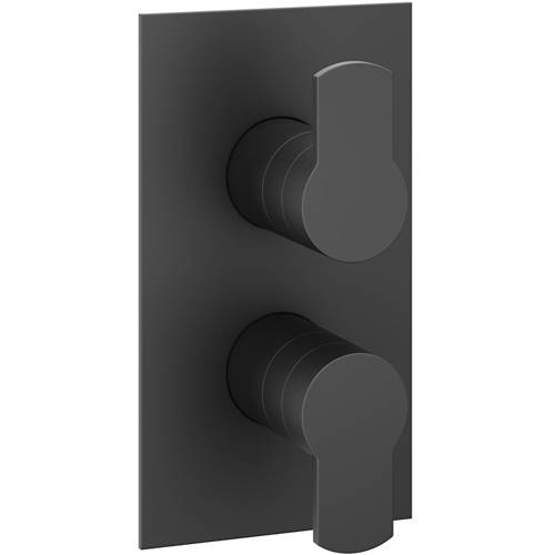 Larger image of Crosswater Wisp Shower Valve With 2 Outlets & Diverter (Matt Black).