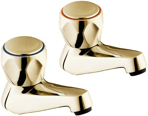 Larger image of Deva Profile Bath Taps (Gold, Pair).