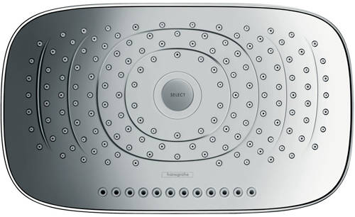 Example image of Hansgrohe Raindance E 300 3 Jet Shower Head & Arm (300x190mm, Chrome).